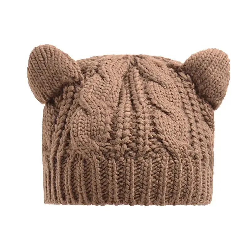 3D Cute Knitted Cat Ear Beanie
