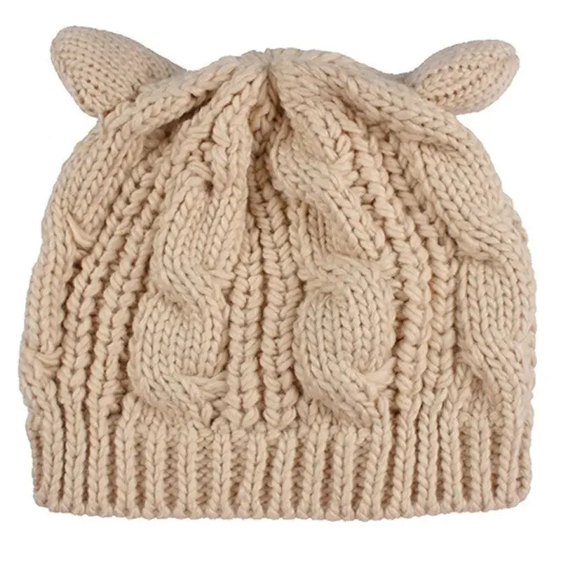 3D Cute Knitted Cat Ear Beanie