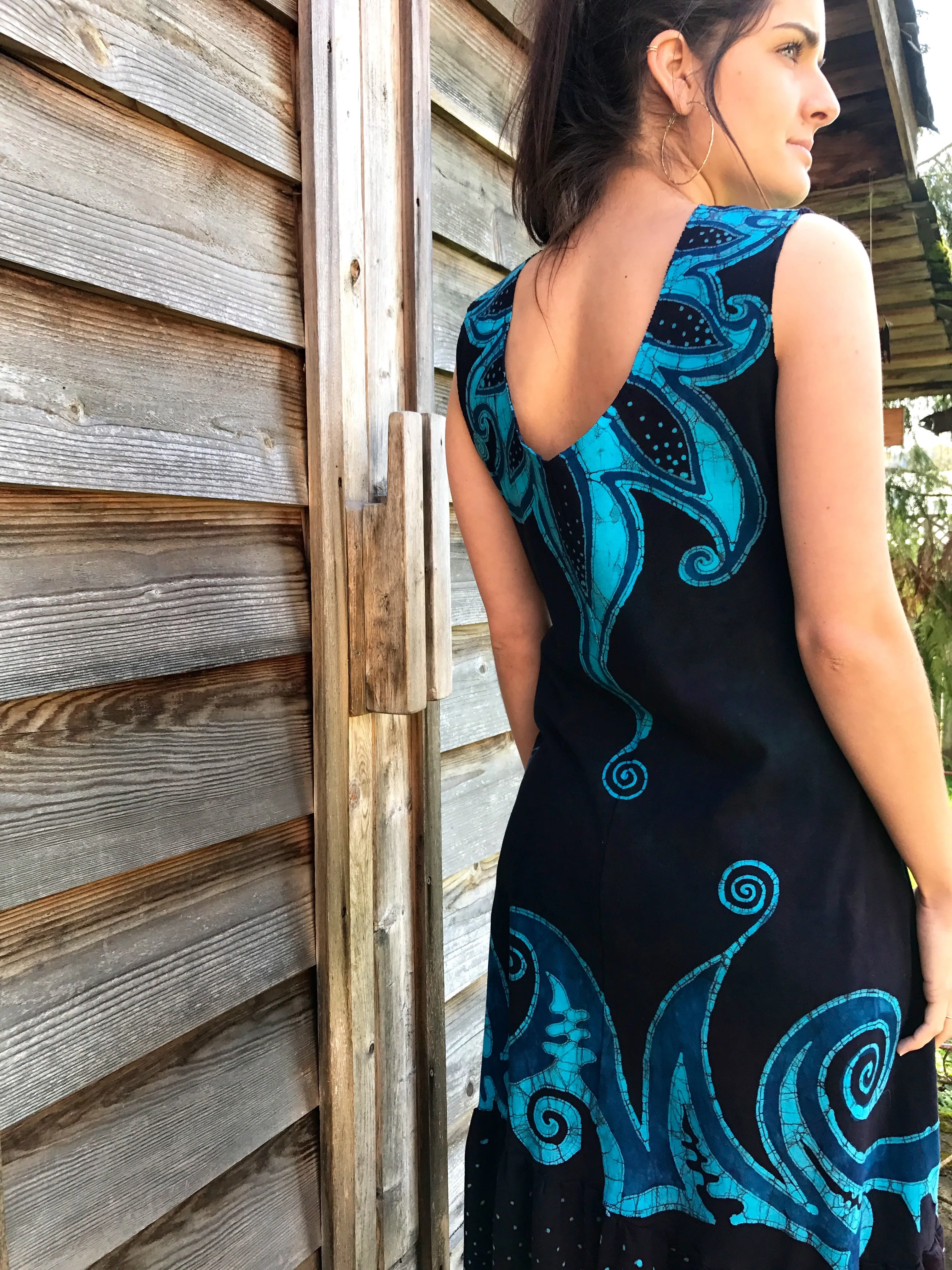 Blue Orchid Batikwalla Dress in Organic Cotton