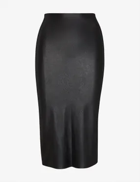Faux Leather Midi Skirt