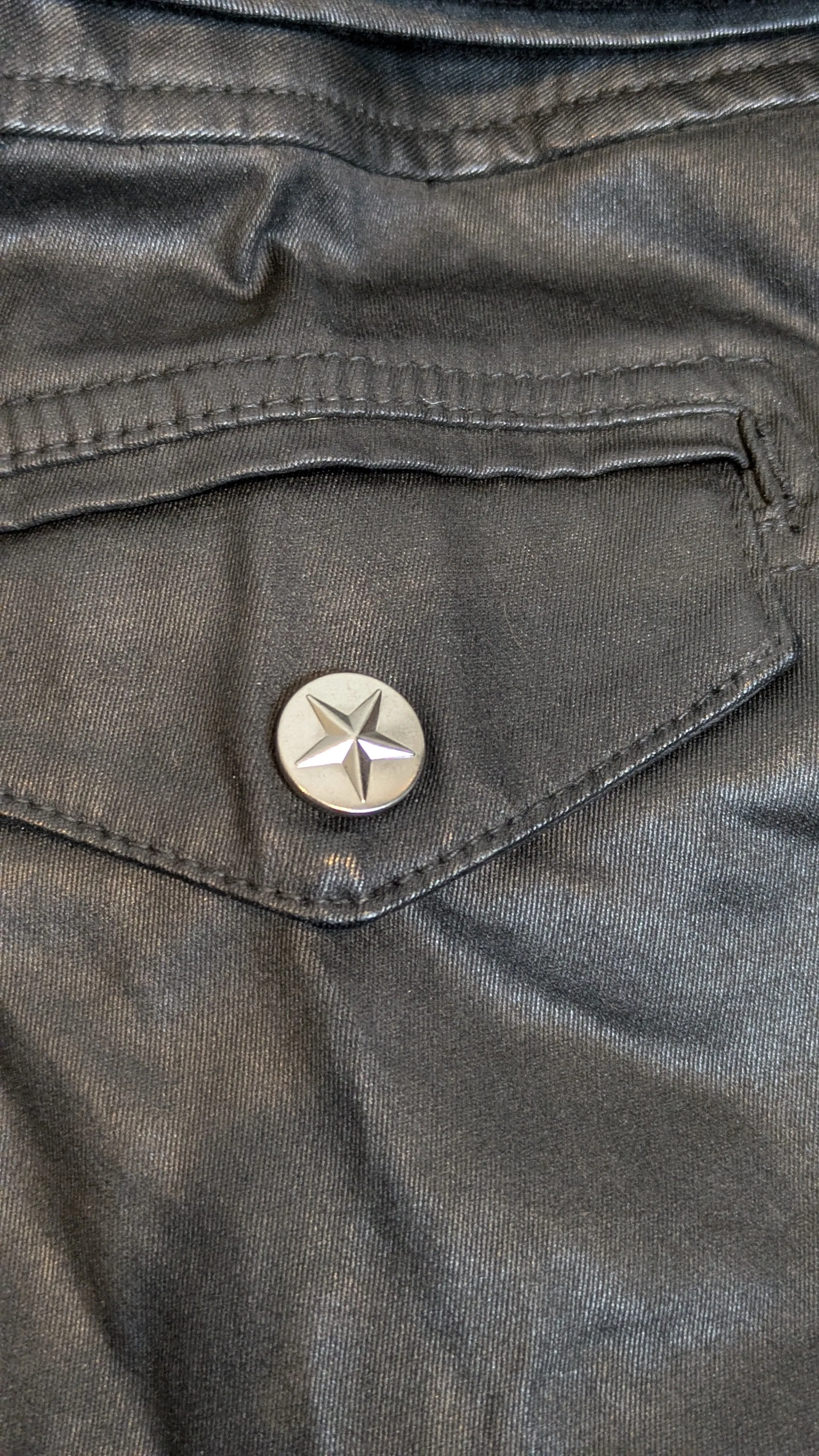 Jean Paul Gaultier x Target Waxed Denim Vegan Leather Pencil Skirt