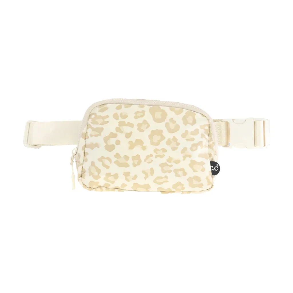 Leopard Pattern CC Belt Bag (Beige)