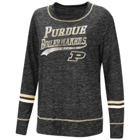Purdue Boilermakers Colosseum WOMEN'S Black Giant Dreams Soft LS T-Shirt