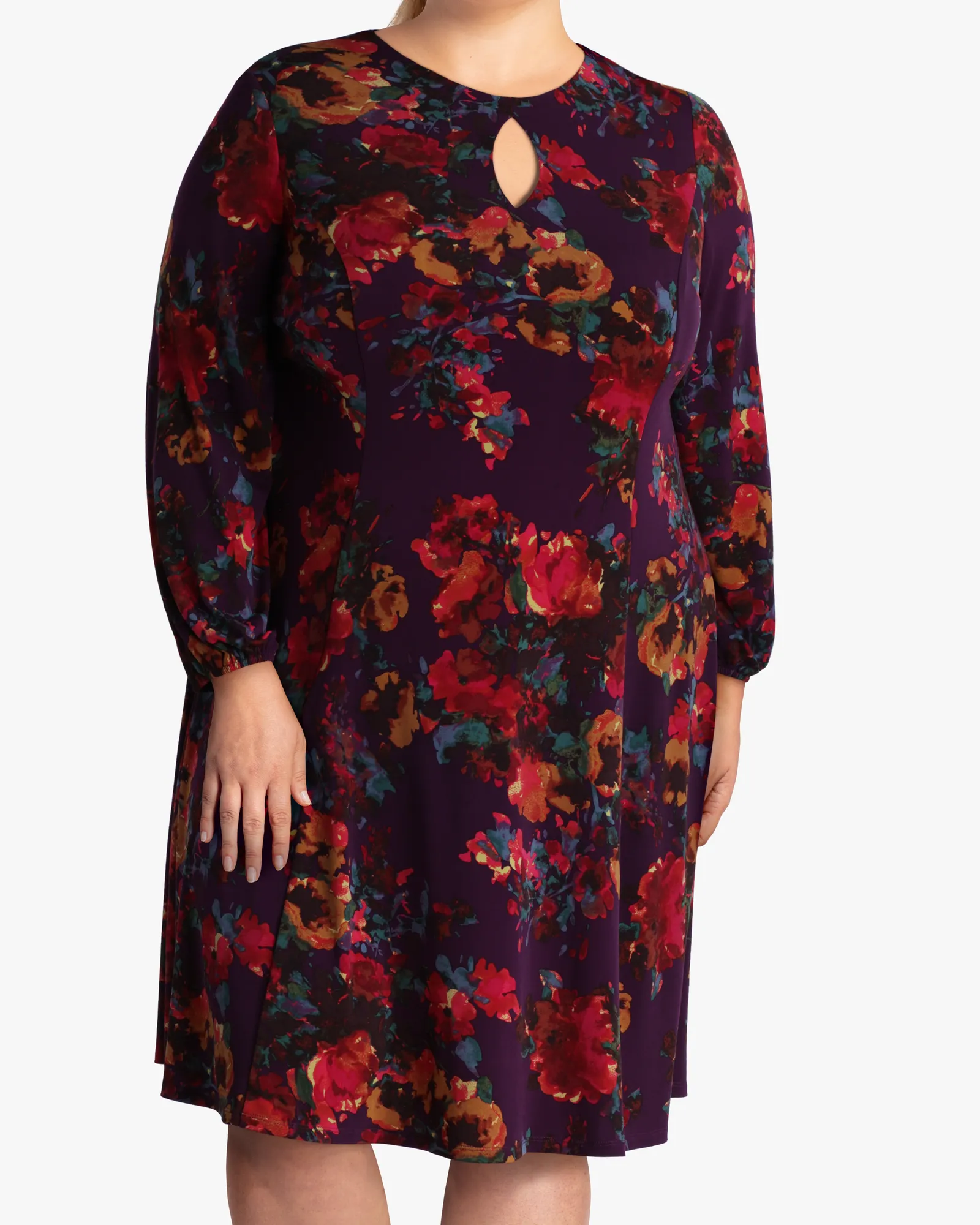Sulu A-line Dress | Purple / Red