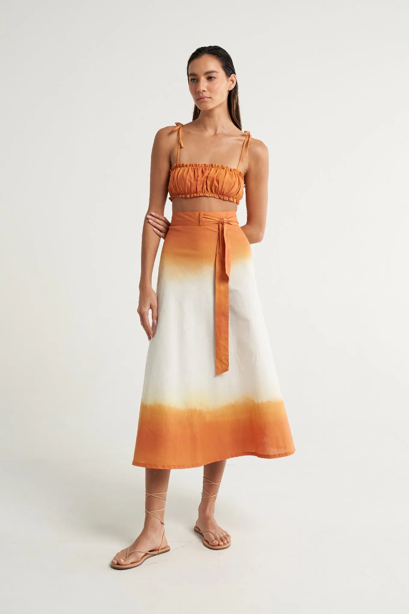 Wrap Circle Skirt Naranja