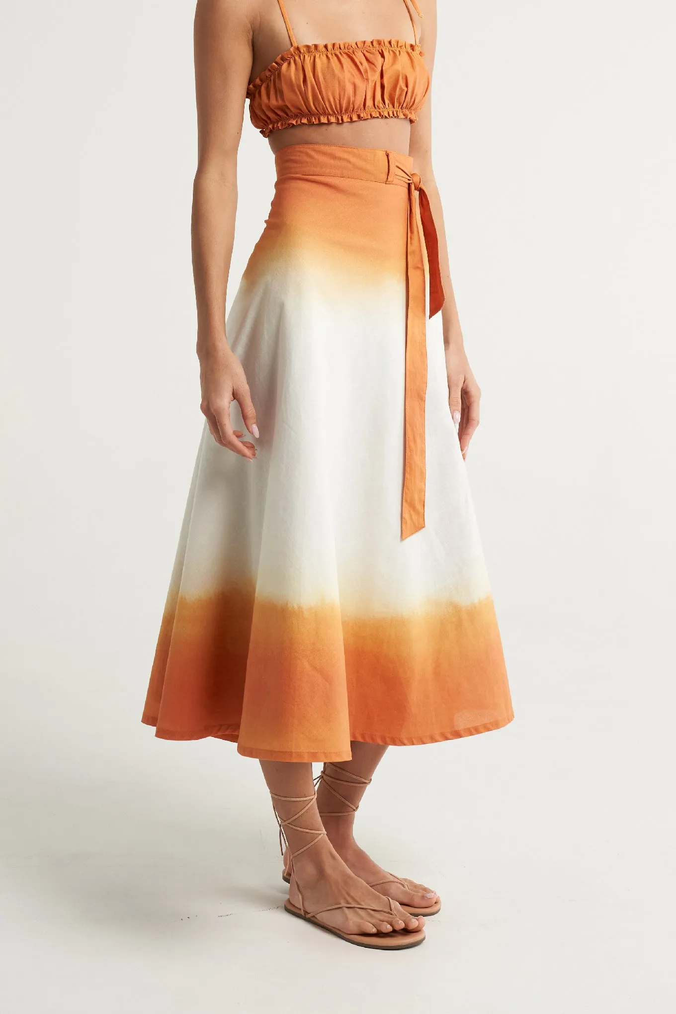 Wrap Circle Skirt Naranja